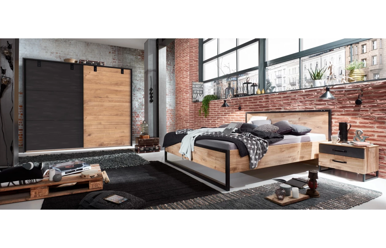 Postel Detroit 180x200 cm, prkenný dub 7