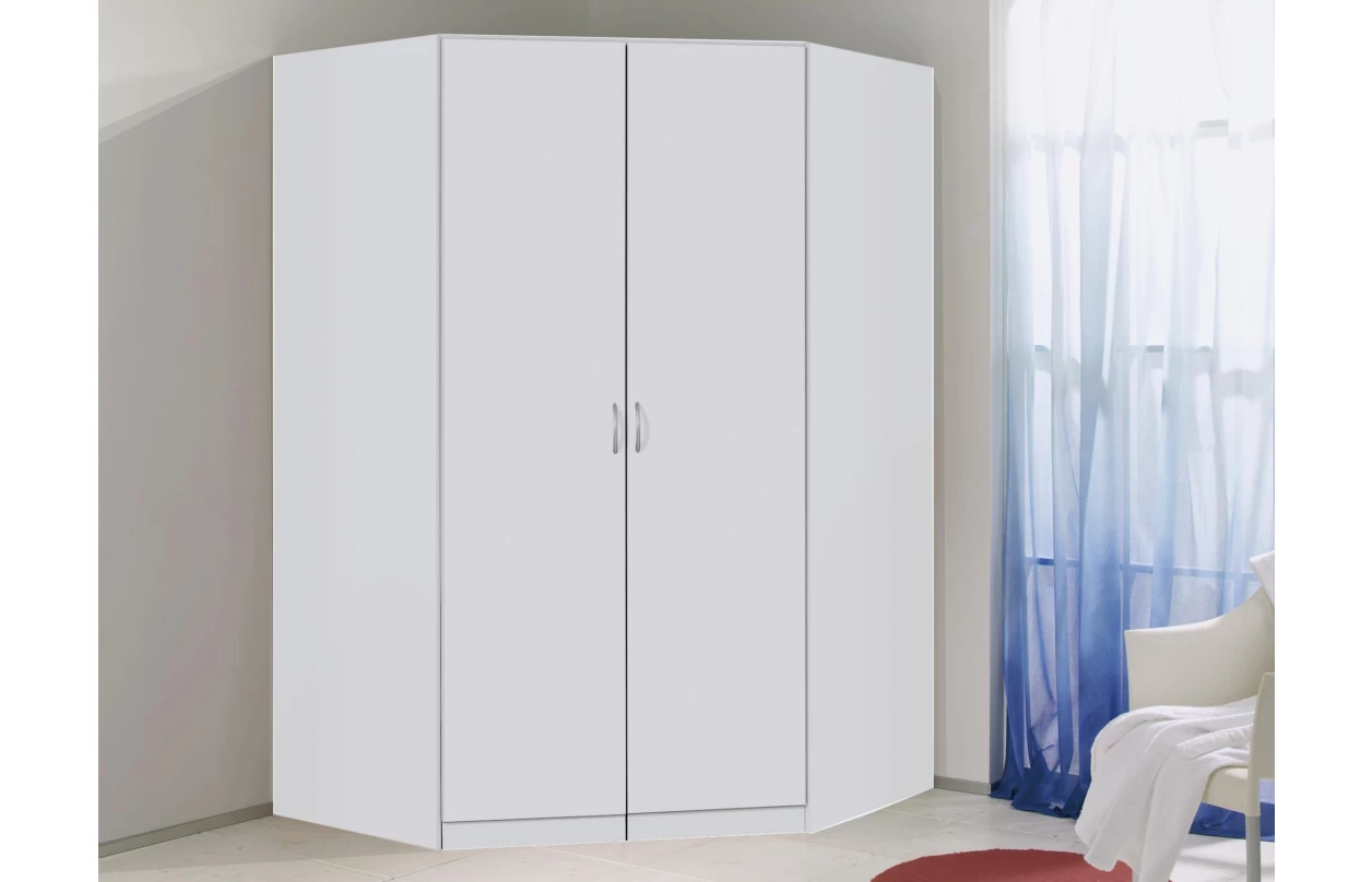 Šatní skříň Case, 181 cm, bílá/bílá 23