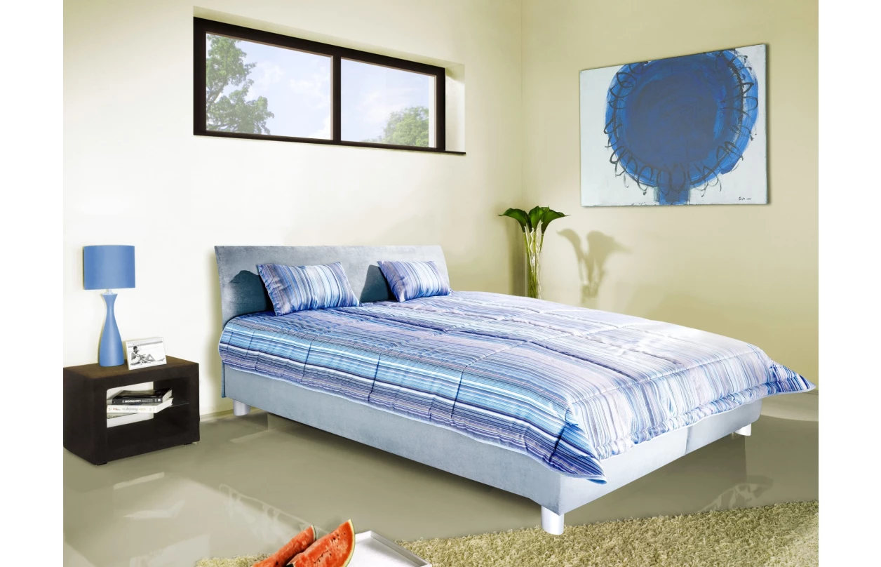 Postel Bali 160x200 cm, kouřově šedá látka 2