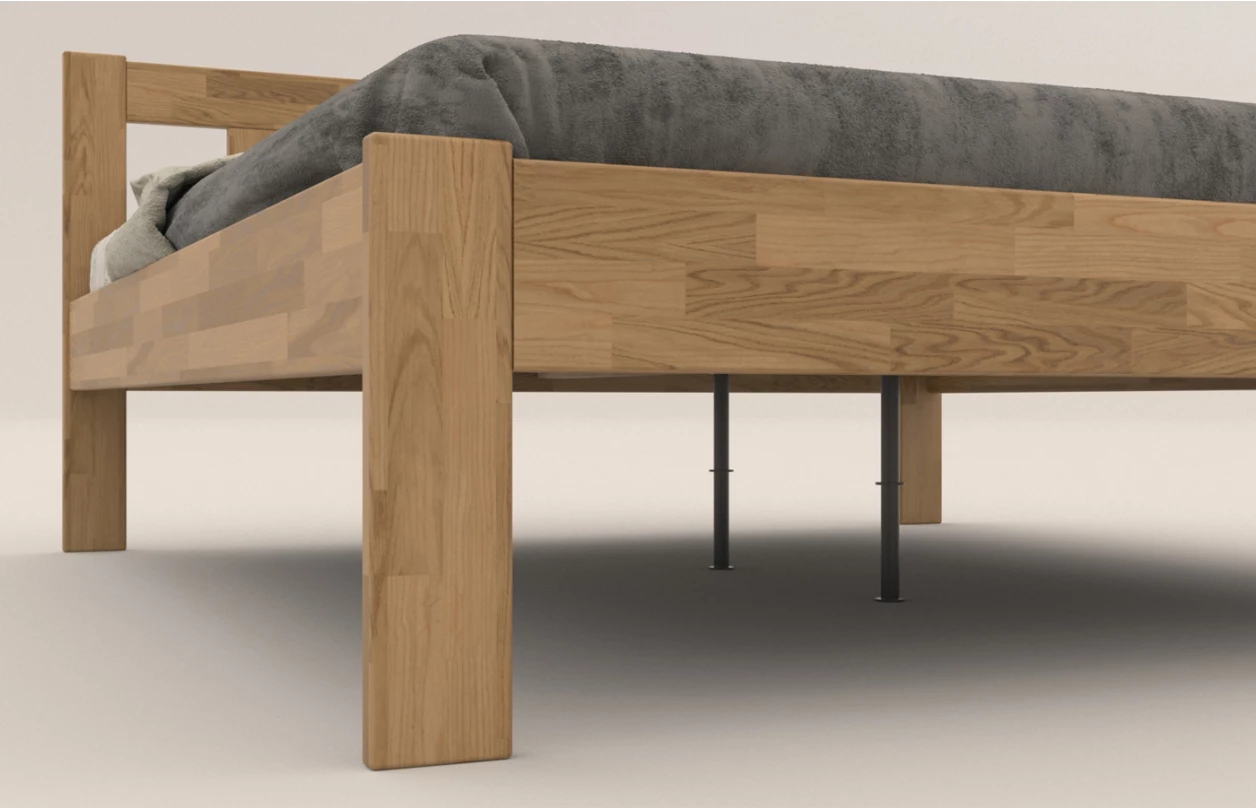 Manželská postel Tema 180x200 cm, šedý buk 2