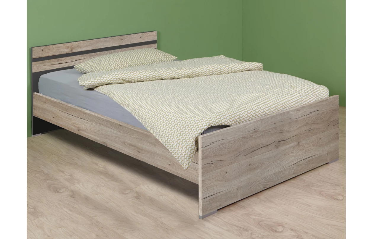 Postel Cariba 120x200 cm, dub san remo/grafit 12