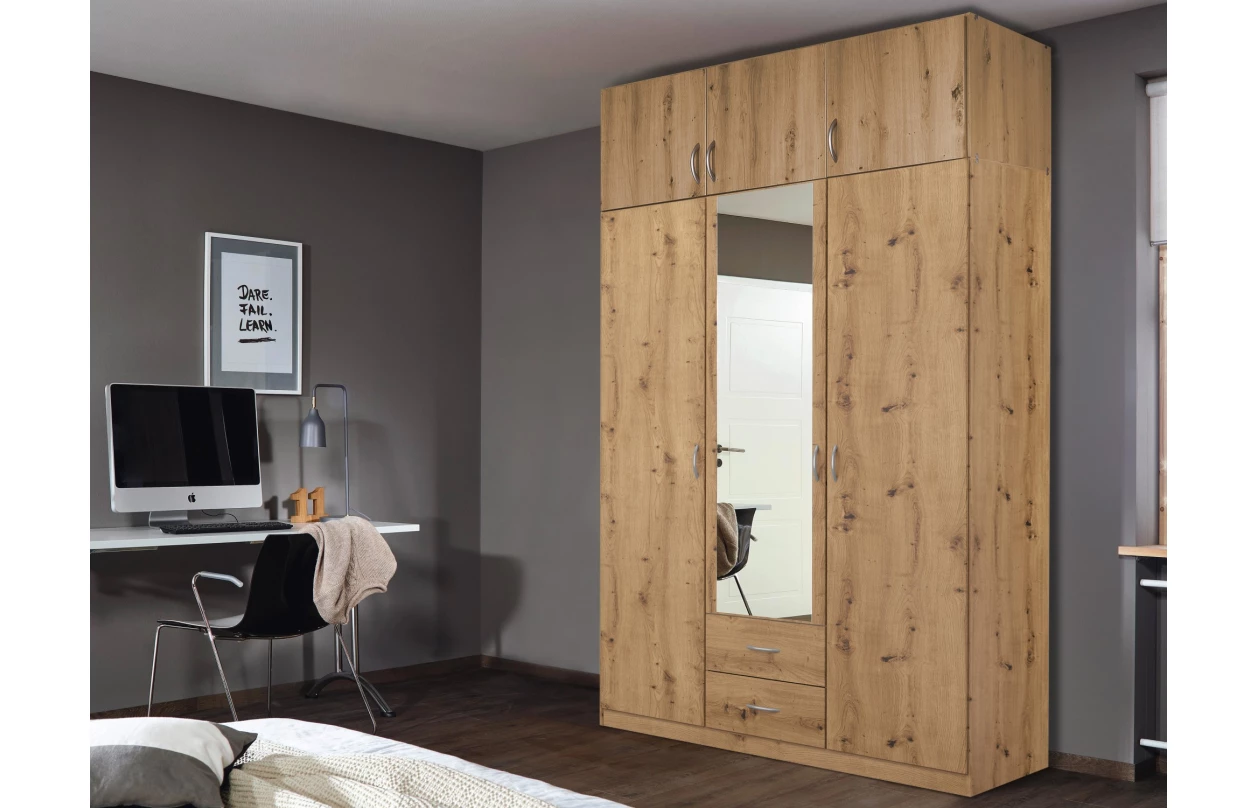 Skříňový nástavec Case, 136 cm, bílý 18