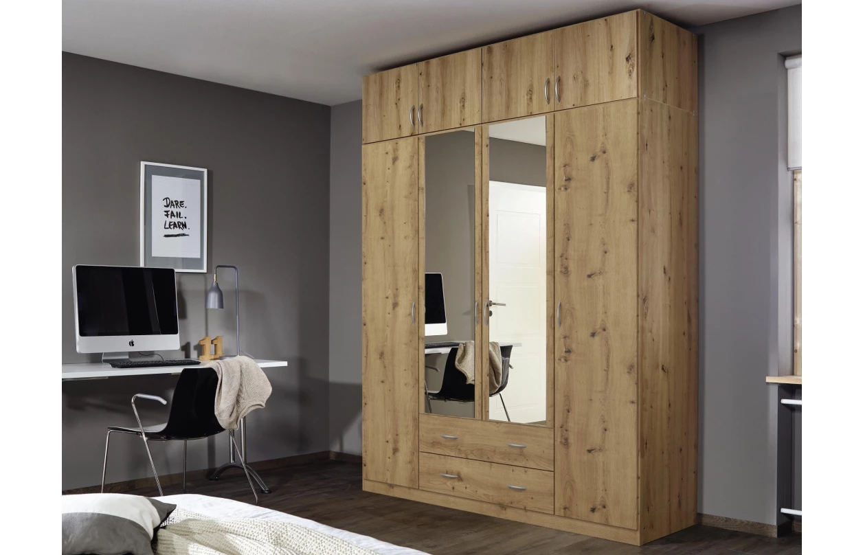 Skříňový nástavec Case, 181 cm, bílý 22