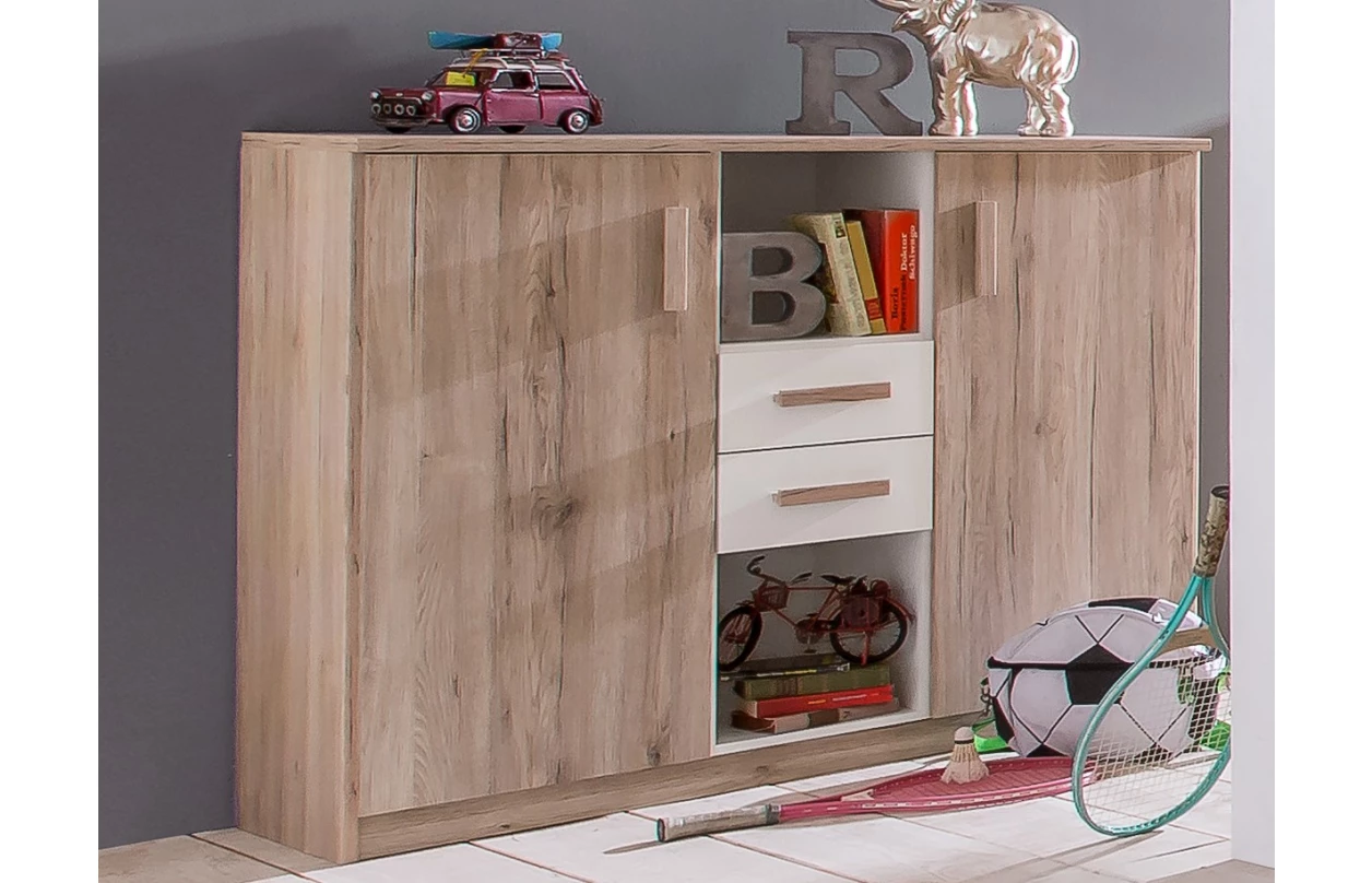 Sada úložných zásuvek pod postel Cariba, dub san remo/bílá 17