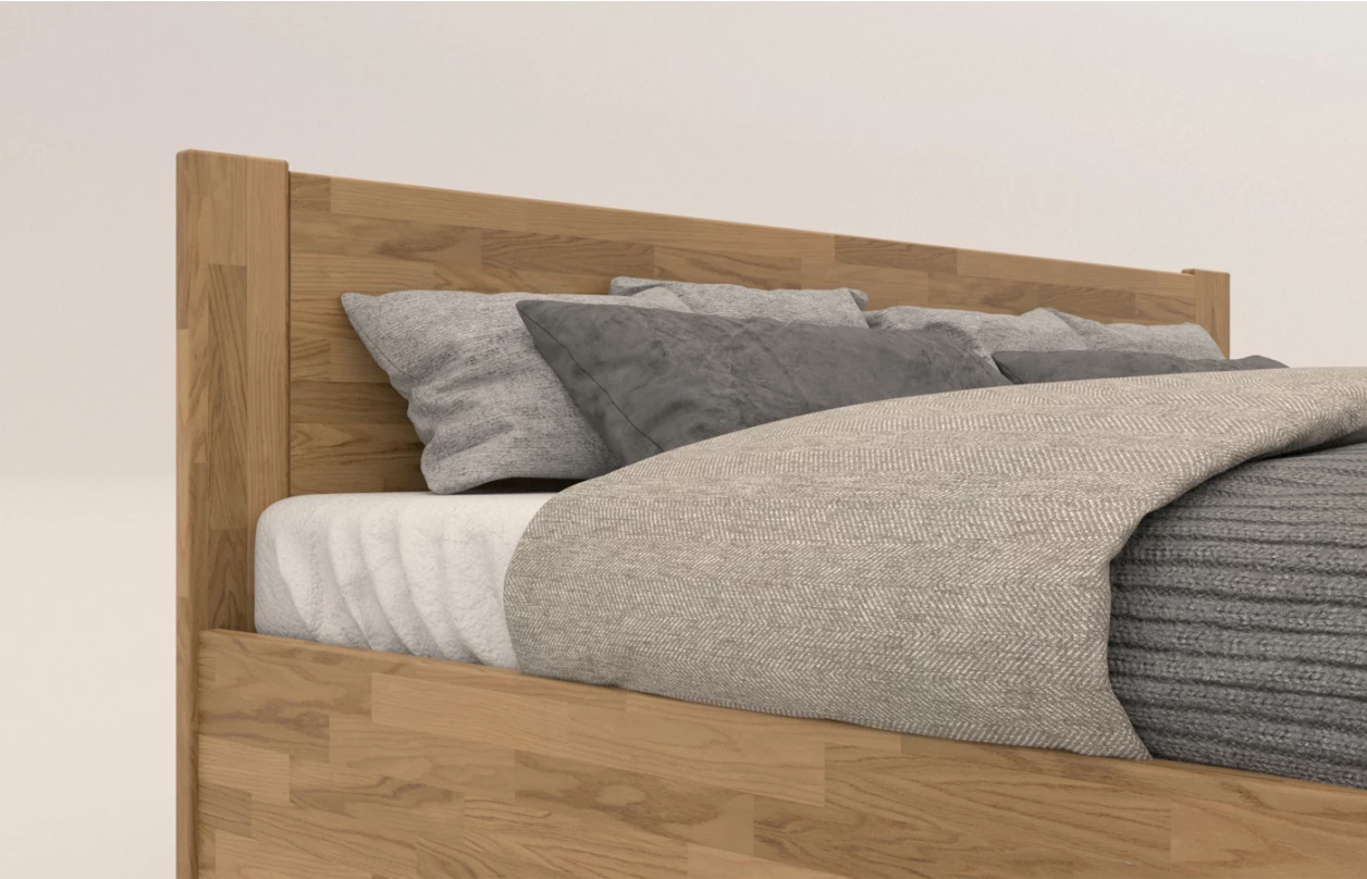 Postel s úložným prostorem Fava Box 180x200 cm, bělený buk 3