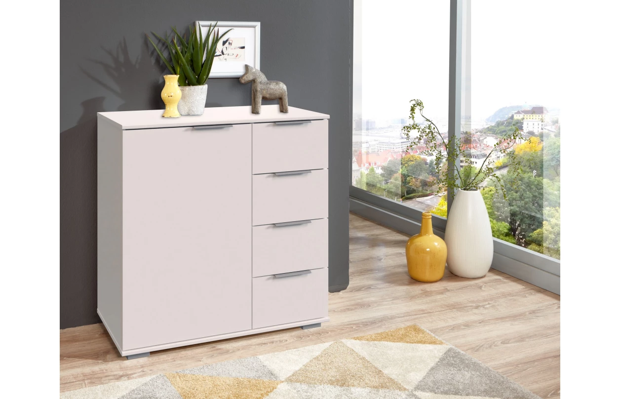 Noční stolek Easy Plus, grafit/zrcadlo 24