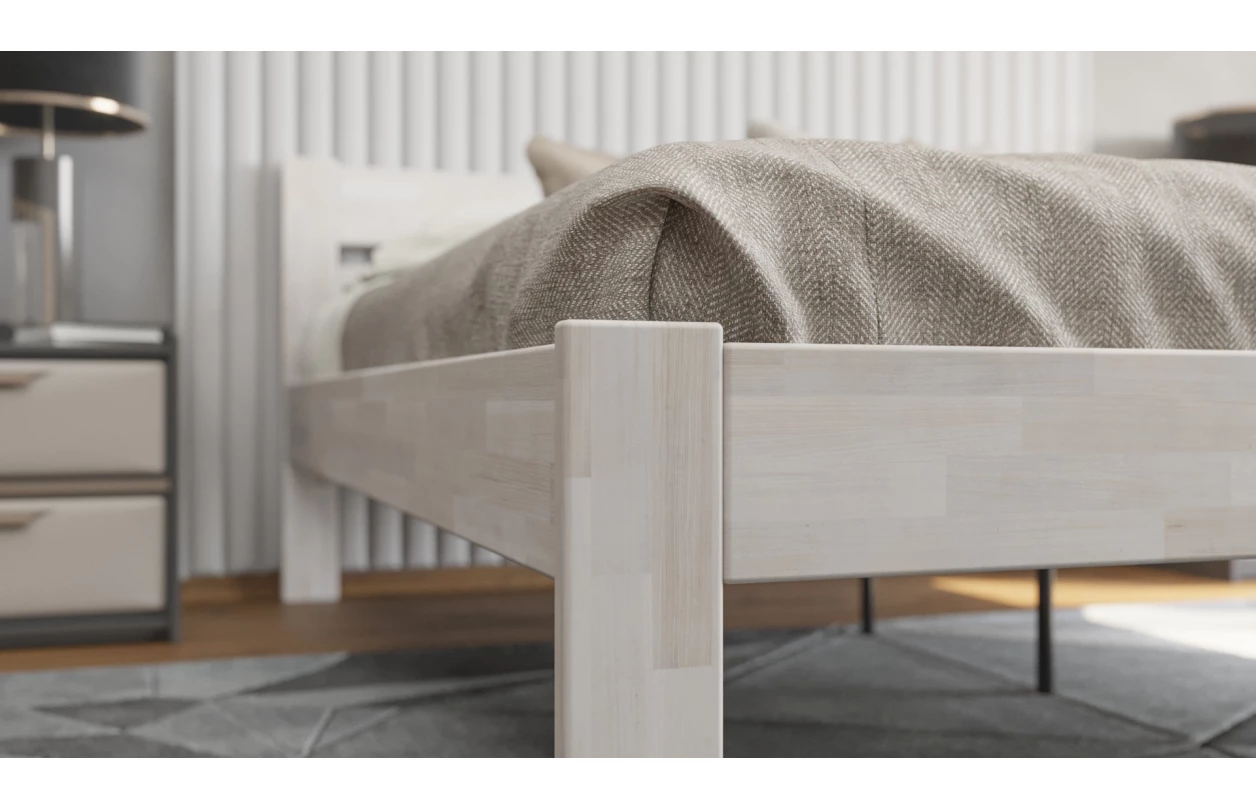 Prodloužená postel Mystic 180x220 cm, přírodní buk 6