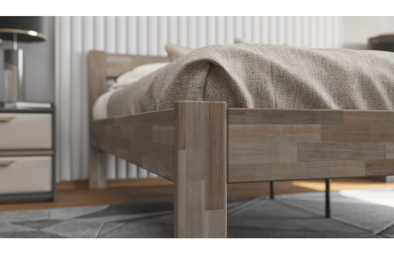 Prodloužená postel Mystic 180x220 cm, přírodní buk 7