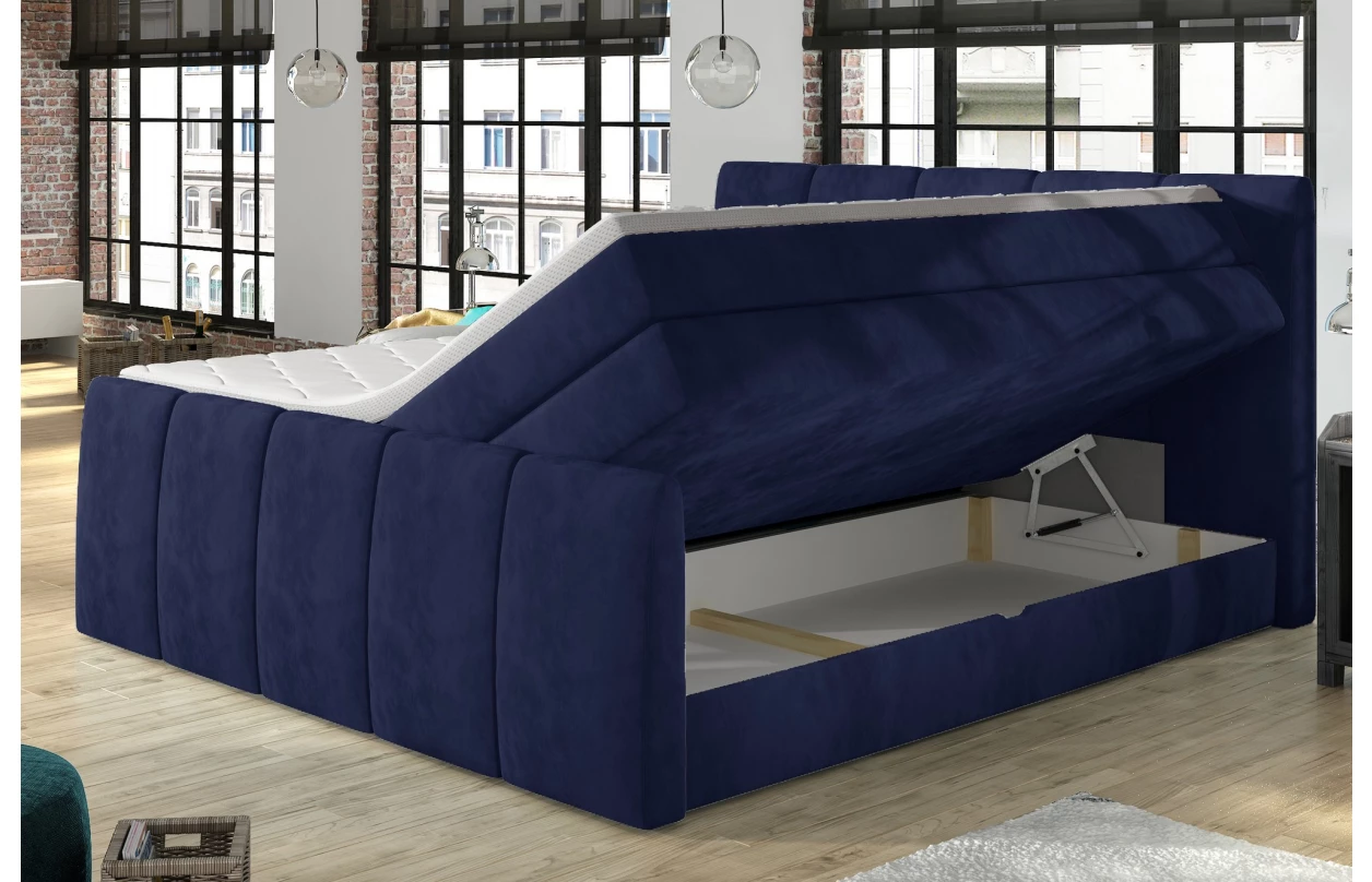 Postel boxspring Fresco 180x200 cm, červená látka 10