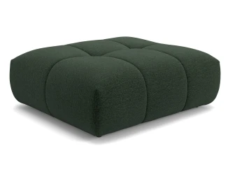 Velký taburet Nivo, tmavě zelená látka