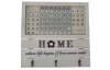 Nástěnný věšák s kalendářem Home, dřevěný