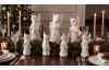 Dekorační soška (mix) Stojící anděl, bílý porcelán