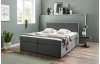 Postel boxspring Aston 160x200 cm, středně šedá látka