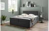 Postel boxspring Aston 180x200 cm, antracitově šedá látka