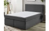 Postel boxspring Aston 120x200 cm, antracitově šedá látka