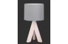 Stolní lampa Ging, šedá látka