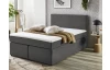 Postel boxspring Aston 140x200 cm, středně šedá látka