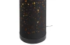 Stojací LED lampa Taco, třpytivý efekt, černo-zlatá látka